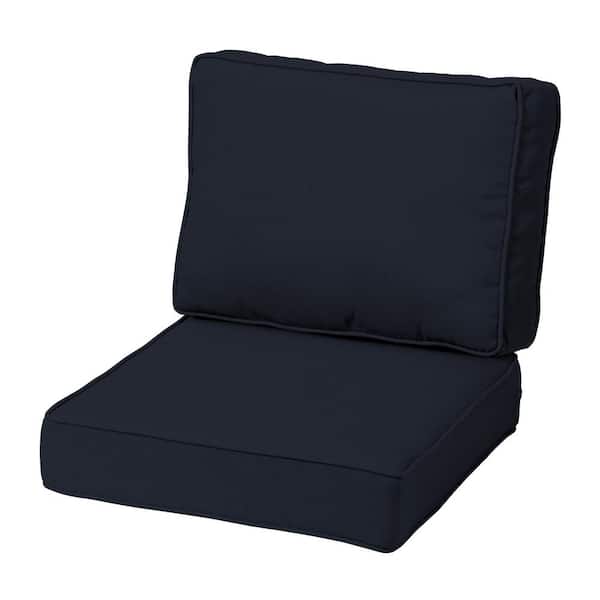 Arden Selections ProFoam 24 in. W. x 6 in. H. x 42 in. L. Acrylic Outdoor Deep Seat Cushion, Onyx Black Cabana