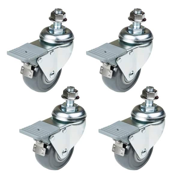 4-pack 2" Metal atop Plate Swivel Caster Set 