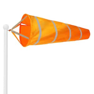 1.17 ft. x 1.17 ft. Polyester no theme Flags 2-sided Orange Wind Measurement Sock Stitched 210D 60IN 1PK