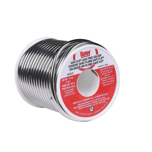 Lot Of 2 OATEY Safe Flo 8 Oz Lead-Free Silver Plumber's Solder - Model 290242