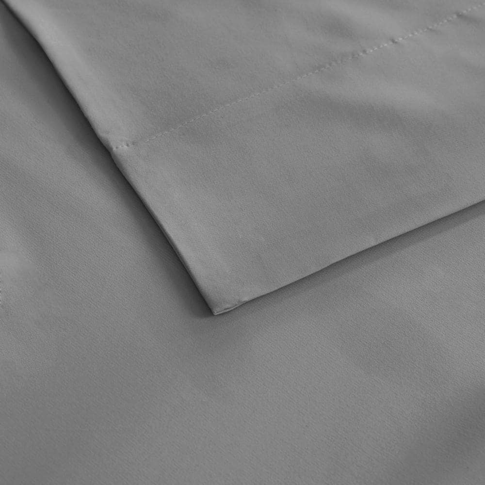 King Size Gray Cooling Microfiber Sheet Set