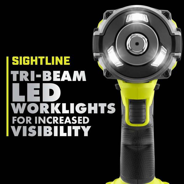 RYOBI - ONE+ HP 18V Brushless Cordless 4-Mode 1/2 in. High Torque Impact Wrench Kit with (2) 4.0 Ah Batteries and Charger