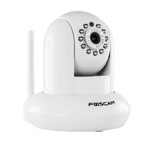 Foscam Wireless Indoor 960p IP Dome Shaped Plug and Play Surveillance Camera - White