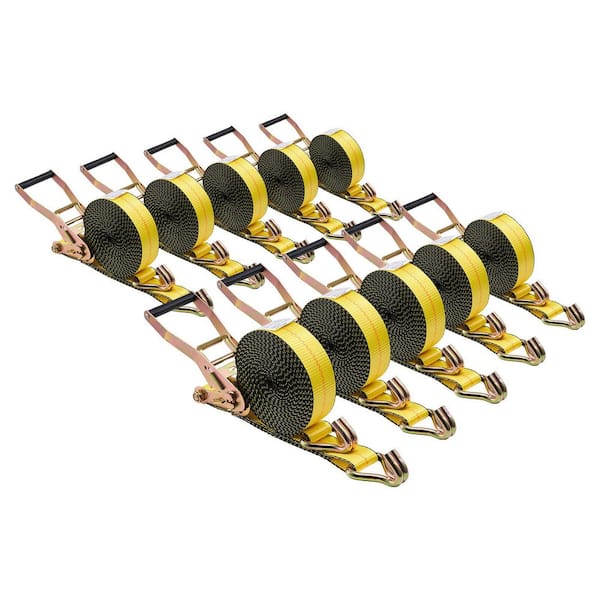 Ratchet Straps, 2 in. x 30 ft., 10,000 lbs. Break Strength, Heavy Duty J-Hook Tie Down, Ratcheting, 2025 Update