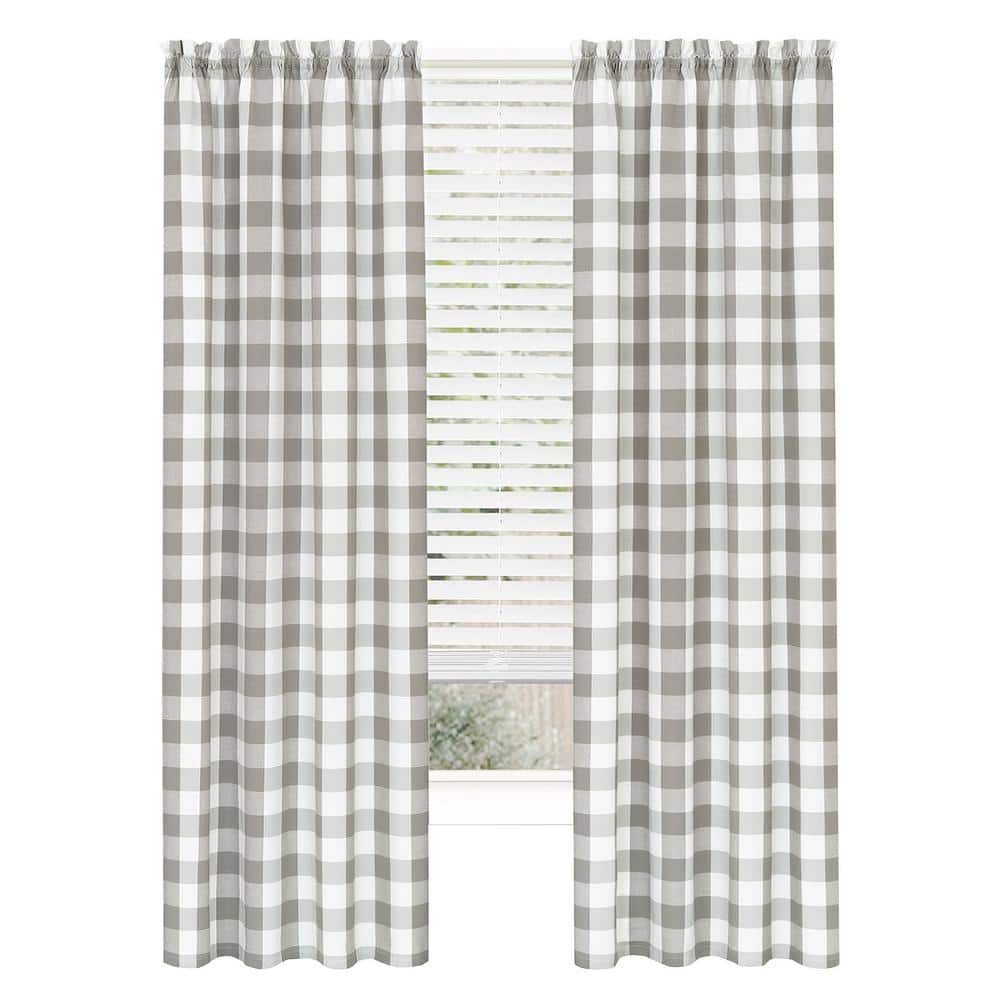 Hunter 42 in. W x 84 in. L Polyester Light Filtering Curtain Panel in Grey price history on PriceWatchPro