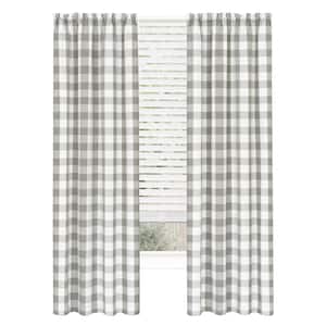 Hunter 42 in. W x 84 in. L Polyester Light Filtering Curtain Panel in Grey