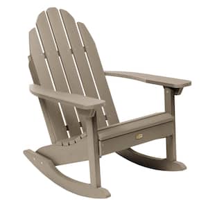 The Essential Woodland Brown Plastic Adirondack Outdoor Rocking Chair