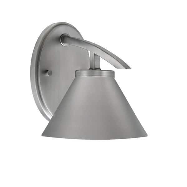 Unbranded Siena 1-Light Graphite Downlight Wall Sconce with Graphite Metal Shade