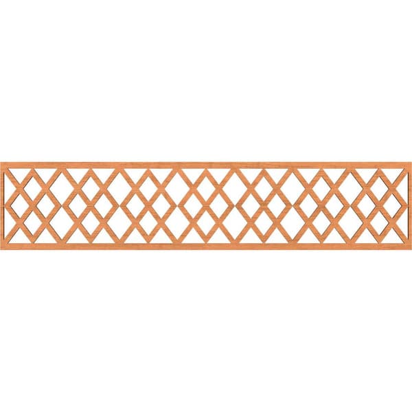 Ekena Millwork Hadley Fretwork 0.25 in. D x 46.75 in. W x 10 in. L Cherry Wood Panel Moulding