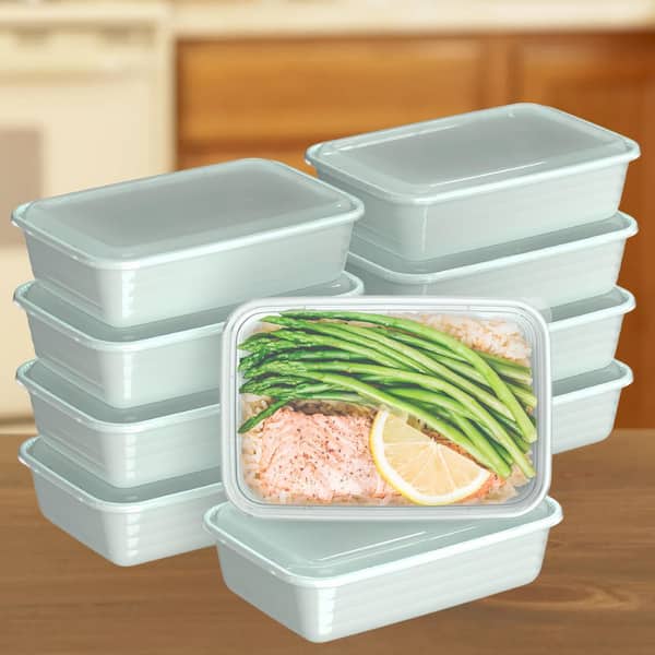 Plastic Meal Prep Containers with Lids for Meal Prep, Storing Leftovers, and General To-Go Food Storage, Mint (20-Pack)