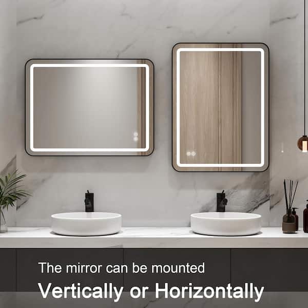 ExBrite 24 Inch LED Mirror Vanity Round Mirrors Bathroom Anti-Fog Mirror, 1  unit - Kroger