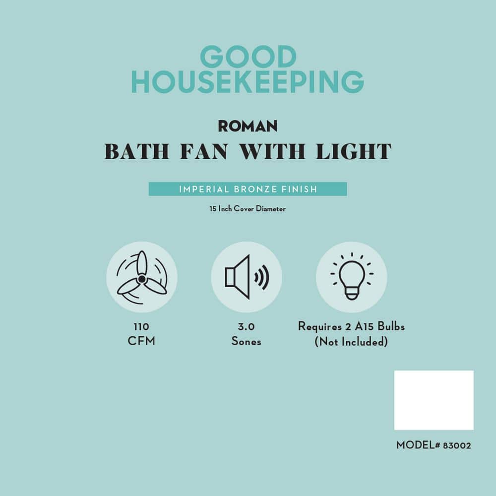 Imperial Bronze Decorative Ceiling Mount Ventilation Fan with Light
