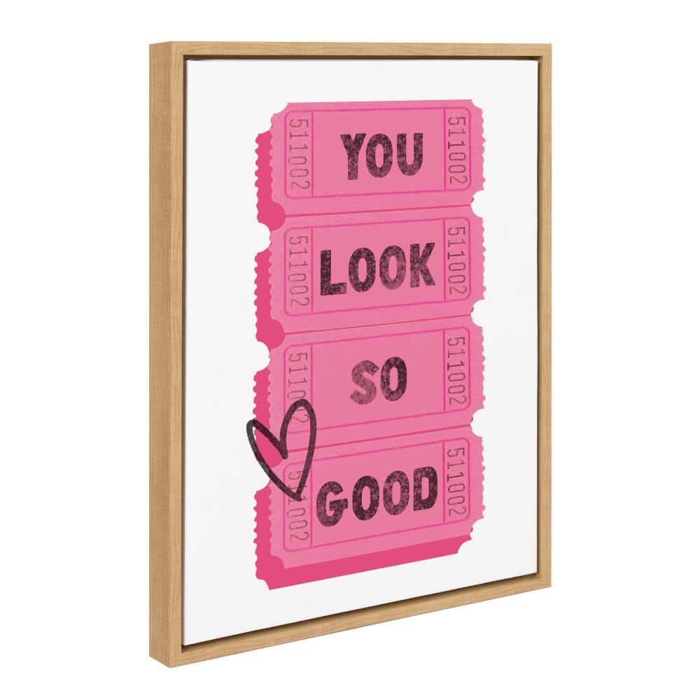 You Look So Good Pink Tickets Framed Canvas Print