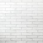 Moze White 3 in. x 12 in. 9 mm Ceramic Wall Tile (22-Piece) (5.38 sq. ft./ Box)