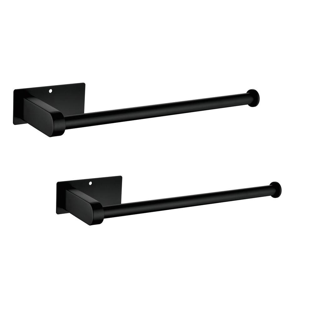 Aoibox 12-inch Wall Mount Paper Towel Holder Self Kitchen Towel Holders in  Matte Black for Organization (Pack of 2) SNMX5389 - The Home Depot
