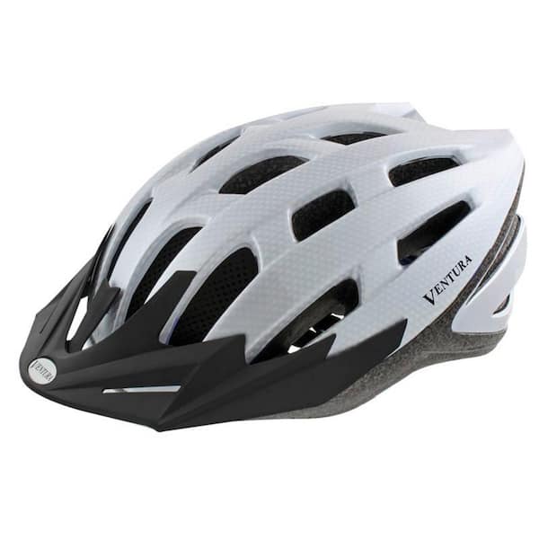 Ventura Carbon Sport Large Bicycle Helmet in White