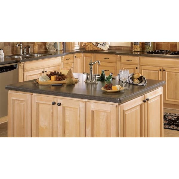 2 in. x 2 in. Solid Surface Countertop Sample in Allspice Quartz