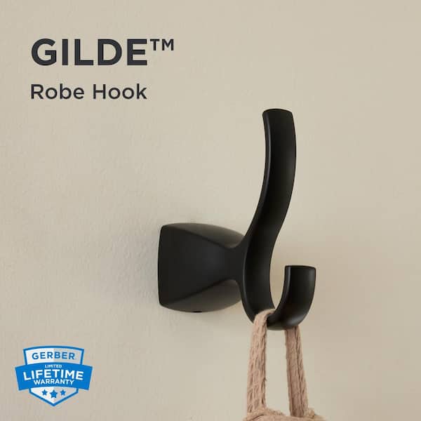 Gilde J-Hook Robe/Towel Hook in Satin Black​