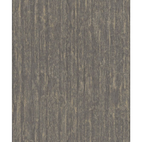Unbranded Woods and Wicker Collection Brown Tree Bark Effect Metallic Finish Vinyl on Non-Woven Non-Pasted Wallpaper Roll