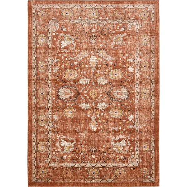 Unique Loom Oslo Osterbro Terracotta 8' 0 x 11' 4 Area Rug