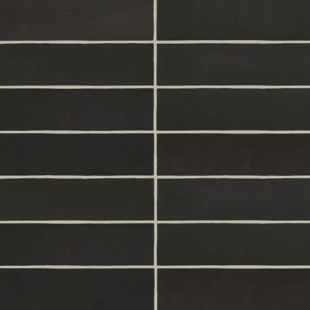 Sample-Makoto 4 in. x 5 in. Matte Kuroi Black Ceramic Wall Subway Tile price history on PriceWatchPro