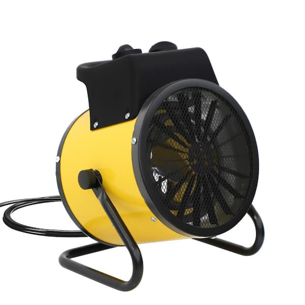 1500 Watts Outdoor Portable Electric Fan Forced Air Heater, Fast Warm-Up, Overheat Protection, Yellow