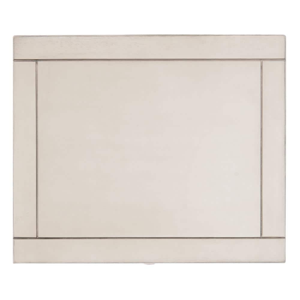 White Lacquered Ash and Elm 2-Drawer Accent Table