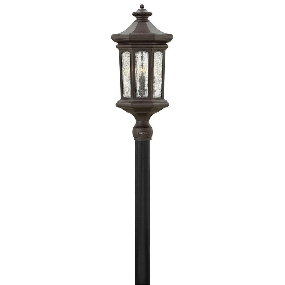 Raley Oil Rubbed Bronze LED Outdoor Lantern with Clear Seedy Glass