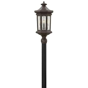 Raley 26.25 in. 4-Light Oil Rubbed Bronze Low Voltage Outdoor Pier or Post Mount