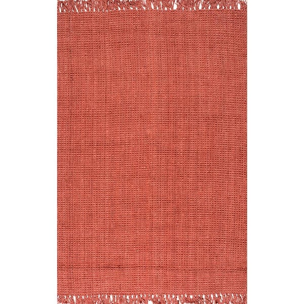 nuLOOM Natura Chunky Loop Jute Terra Brick 8 ft. x 10 ft. Area Rug