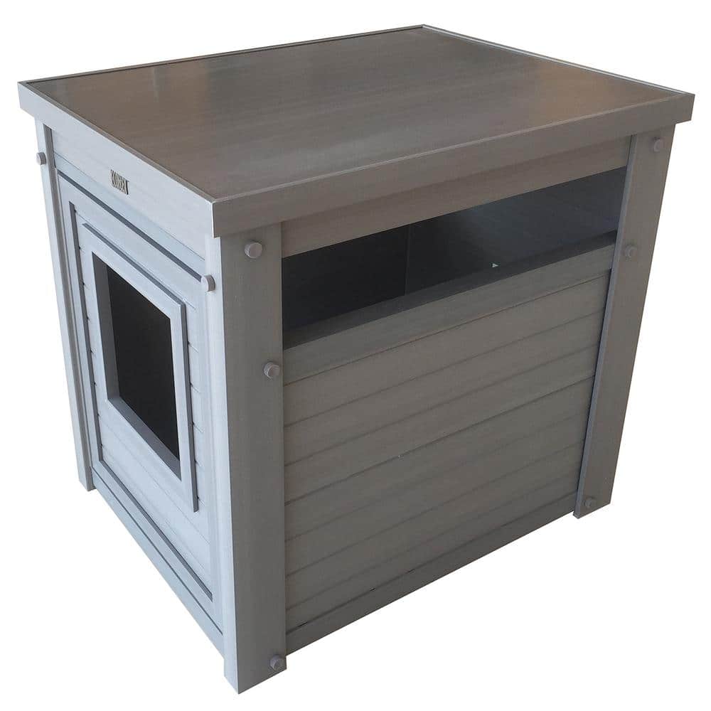 Gray Jumbo ECOFLEX Cat Litter Box Cover End Table