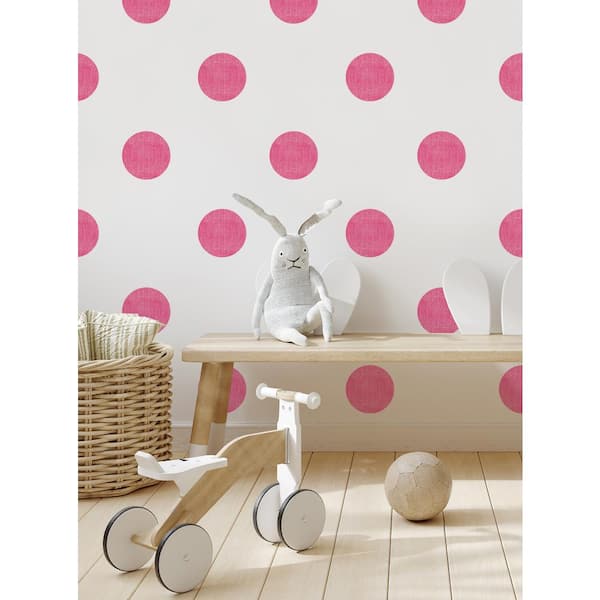 Unbranded Textured Dots Hot Pink Vinyl Wall Sticker, 6 in.