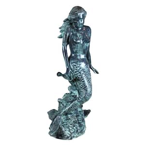 Goddess of the Sea, Mermaid of the Isles Cast Bronze Piped Spitting Statue