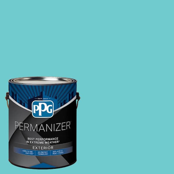 1 gal. PPG1233-5 Tropical Splash Semi-Gloss Exterior Paint