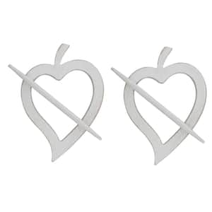 Fjord White Wooden Heart Curtain Tie Back  (Set of 2)