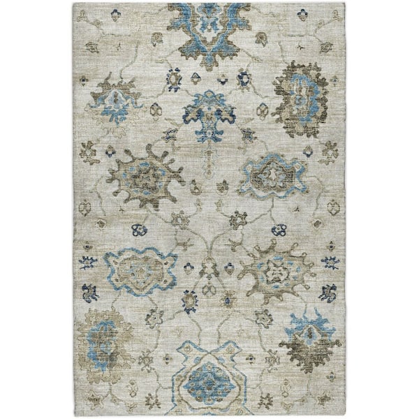 Dream Shag Premium Machine Washable Abstract ADS96 Blue 10 ft. x 14 ft. Area Rug
