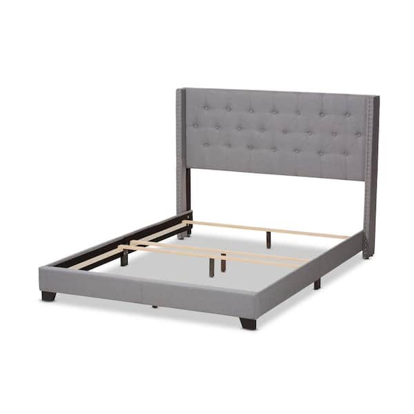 Baxton Studio Brady Light Gray Full Bed 149 8938 HD The Home Depot