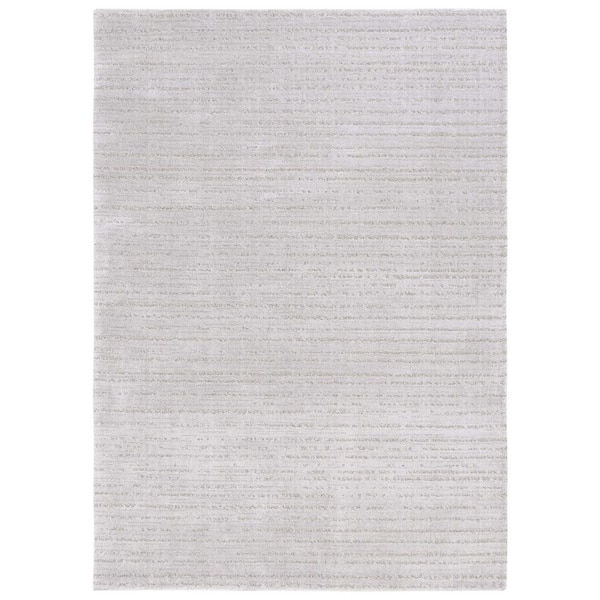 Neptune 5 ft. x 8 ft. Light Gray/Gray Modern Solid Striped Area Rug