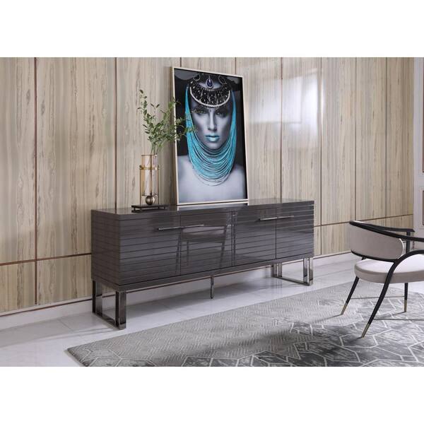 Splendor Grey Wood 79 in. Buffet