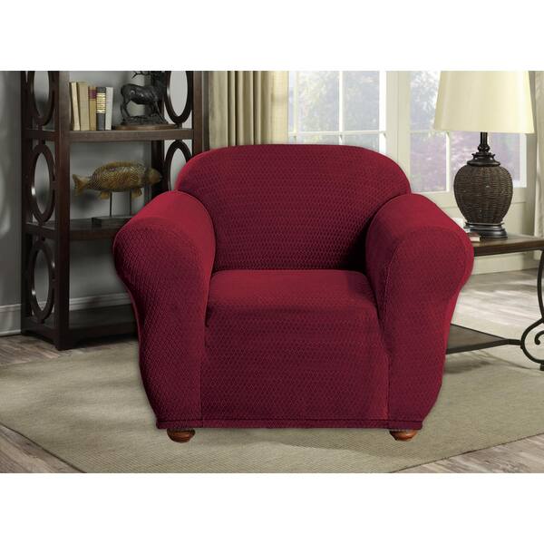 Quickfit Hayden Water Resistant Merlot Fit Polyester Fit Chair Slip Cover