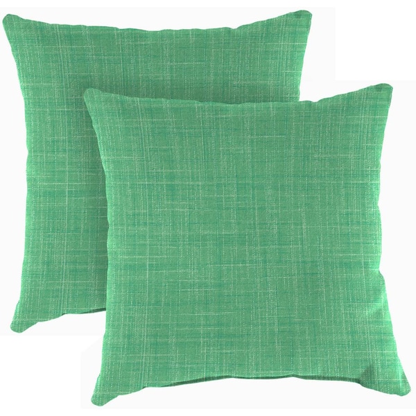 Jordan Manufacturing 18 in. L x 18 in. W x 4 in. T Outdoor Throw Pillow in Harlow Dill (2-Pack)
