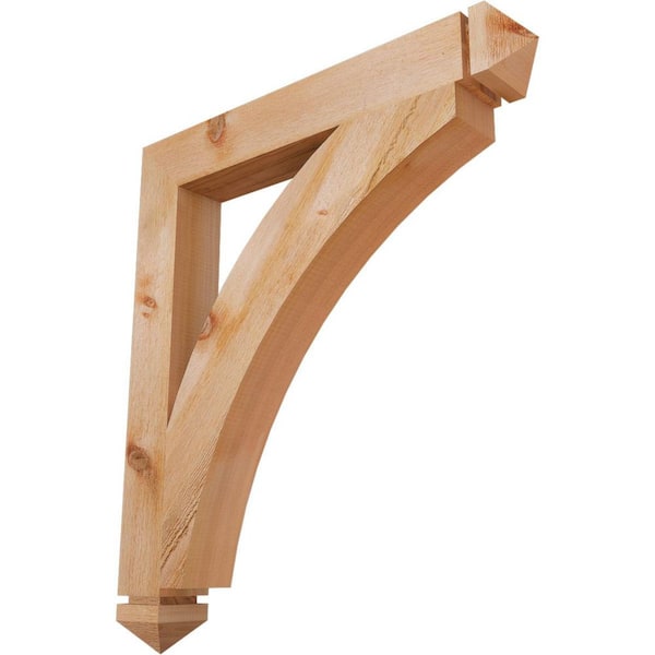 Ekena Millwork 4 in. x 34 in. x 30 in. Western Red Cedar Thorton Arts and Crafts Rough Sawn