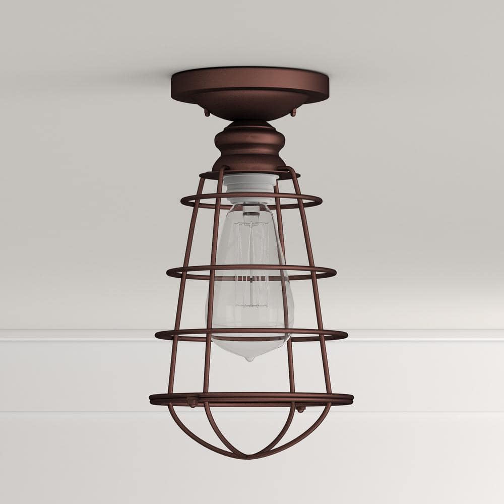 Ajax Coffee Bronze Modern Glass Ceiling Light