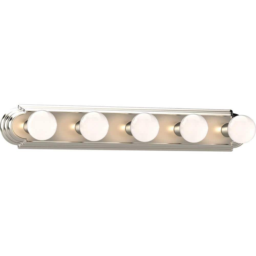 Sleek 30'' Brushed Nickel 5-Light Bath Bar