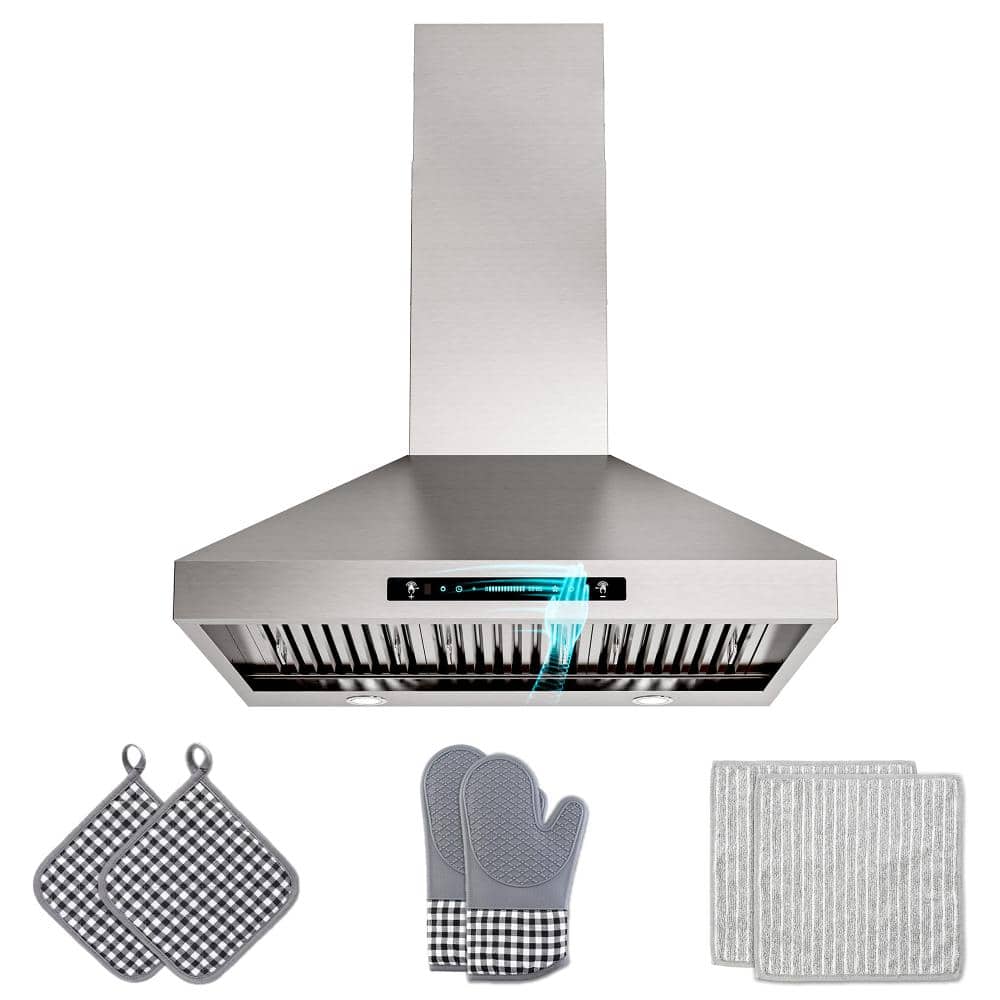 36 in. 600 CFM Convertible Wall Mount Downdraft System in Stainless 4-Lights, Touch and Gesture Control with Remote price history on PriceWatchPro