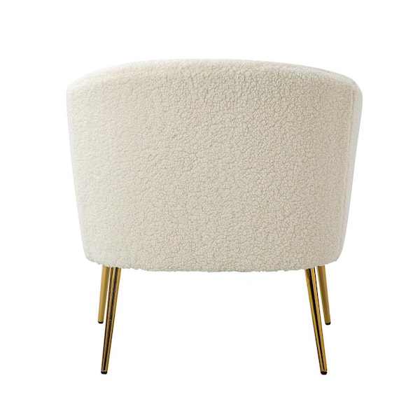 JAYDEN CREATION Bolzano Ivory Polyester Barrel Chair (Set of 2 