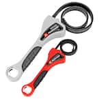 Grips Opens Turns Strap Wrench Set (2-Piece)