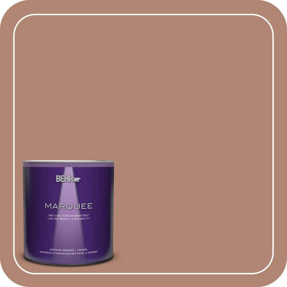 BEHR MARQUEE 1 qt. #220F-5 Light Mocha Eggshell Enamel Interior Paint ...