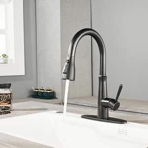 Single Handle 15.4 in. Pull Down Sprayer Kitchen Faucet with 3-Spray Modes Sprayer Fixed in Oil Rubbed Bronze