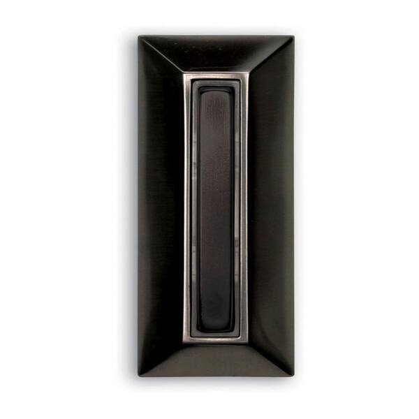 Heath Zenith Wired Halo-Lighted Rectangular Push Button - Black